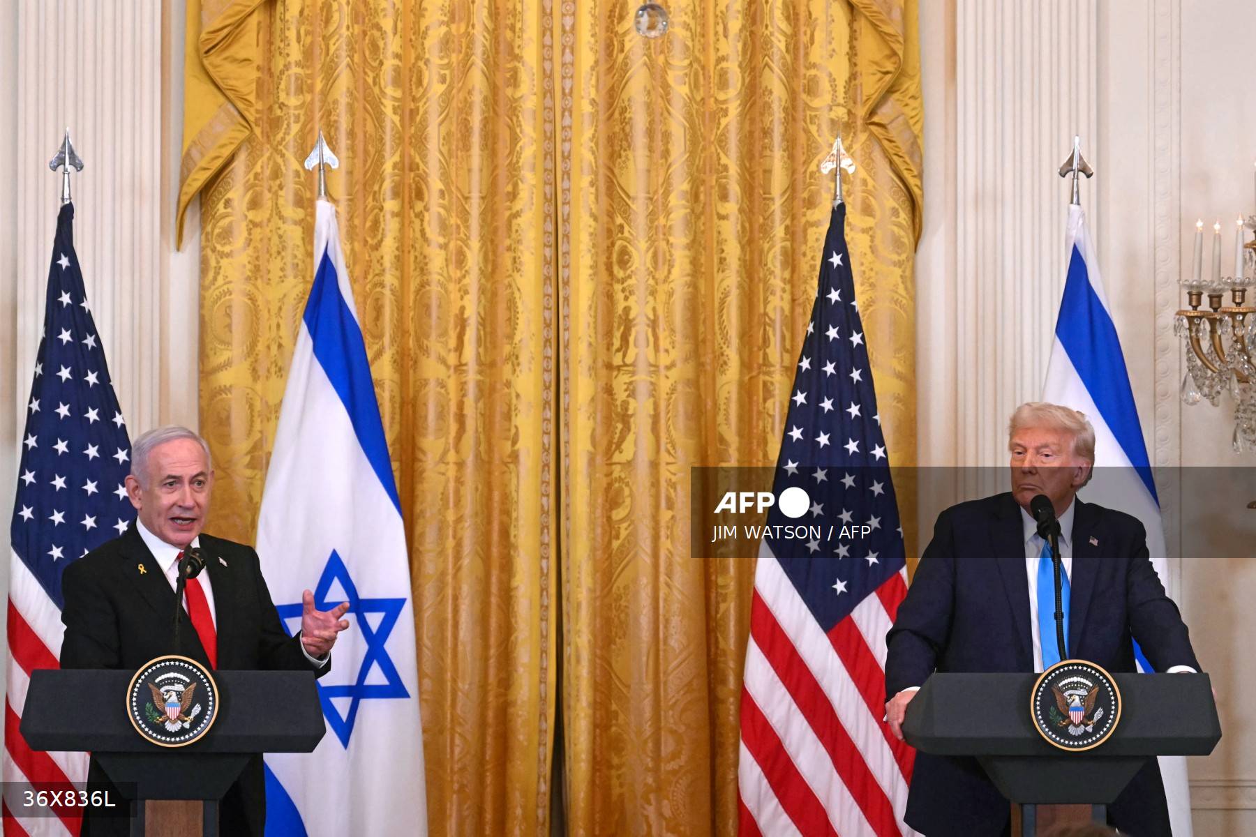 Primer ministro israelí, Benjamin Netanyahu y presidente de EE.UU., Donald Trump