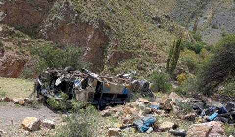 Bus cayó en Bolivia