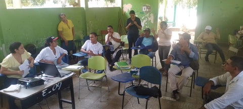 Reunión en la zona rural de Montería