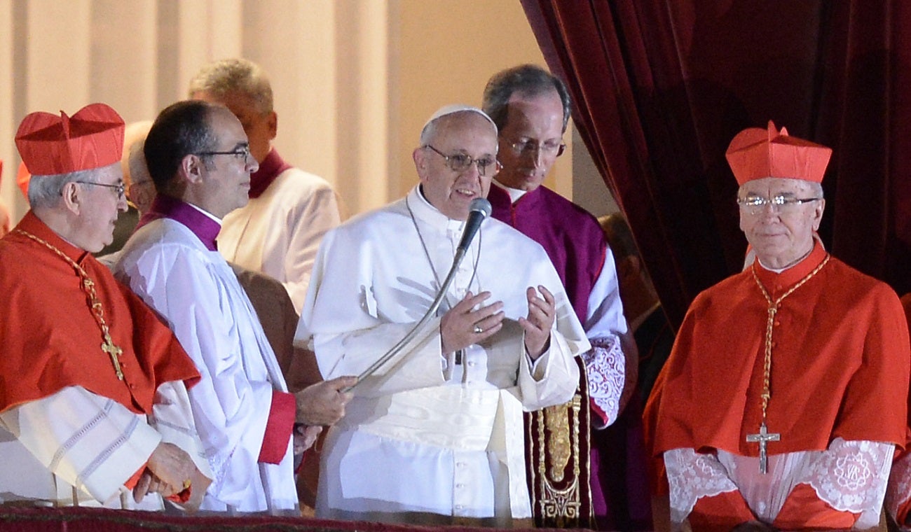 El papa Francisco, el día en que fue elegido y presentado al mundo