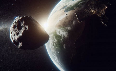 Imagen ilustrativa del asteroide 2024 YR4 que se aproxima a La Tierra.