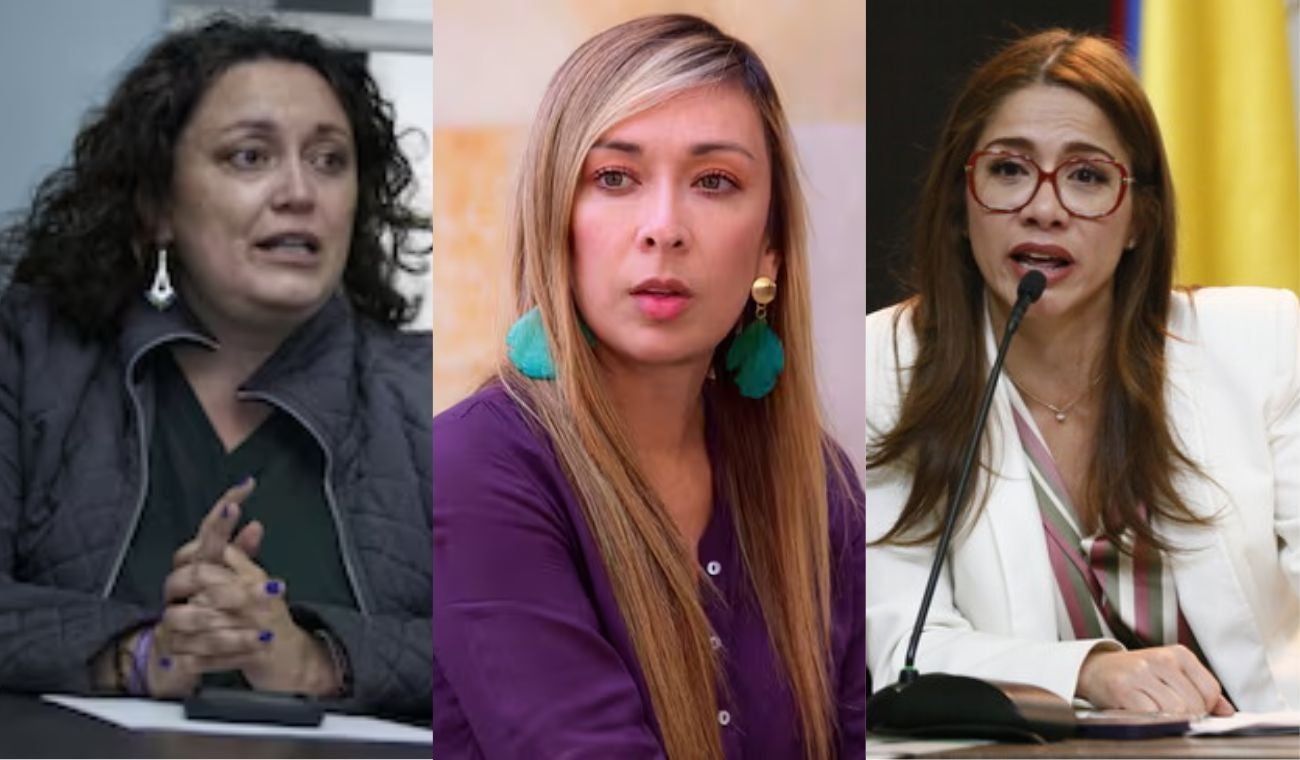 Angélica Lozano, Katherine Miranda y Catherine Juvinao