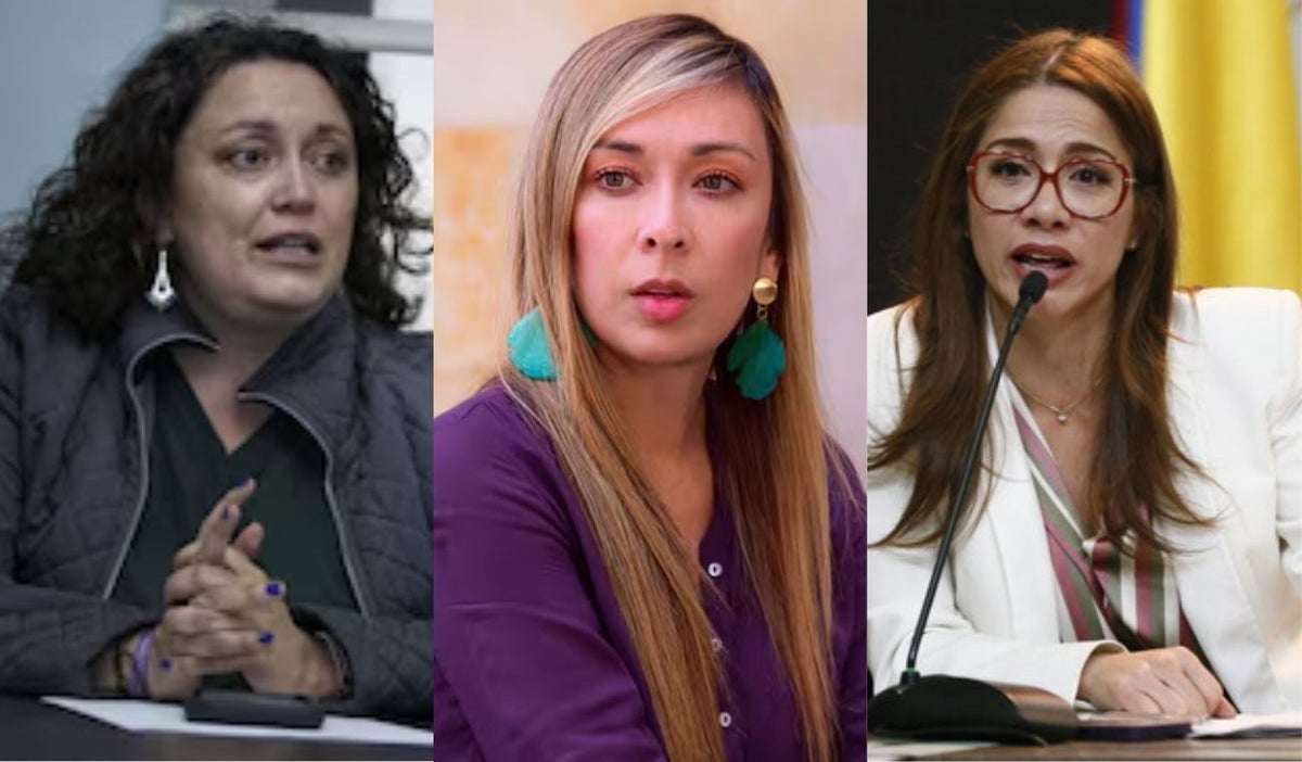 Angélica Lozano, Katherine Miranda y Catherine Juvinao