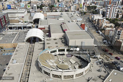 Desplome de cúpula del centro comercial Real Plaza de Trujillo en Perú