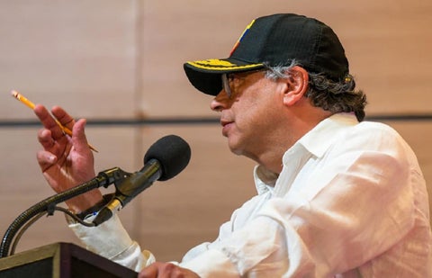El presidente Gustavo Petro, que pidió audiencia pública de reforma pensional
