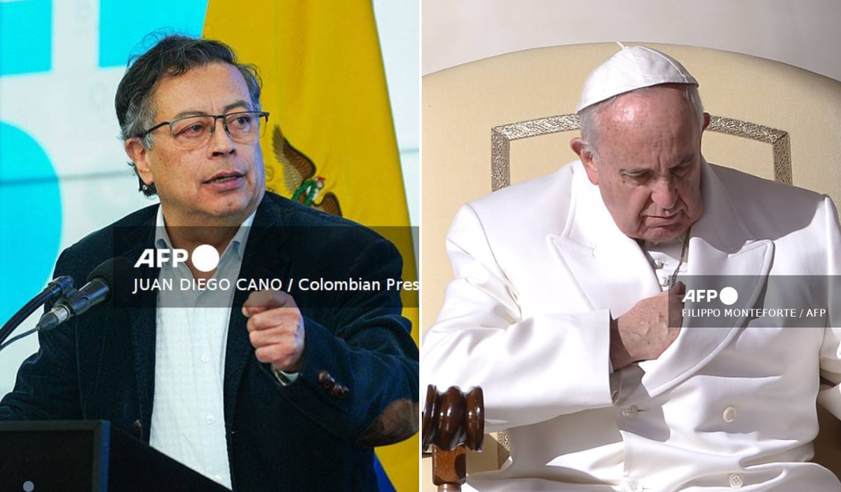 Gustavo Petro y papa Francisco