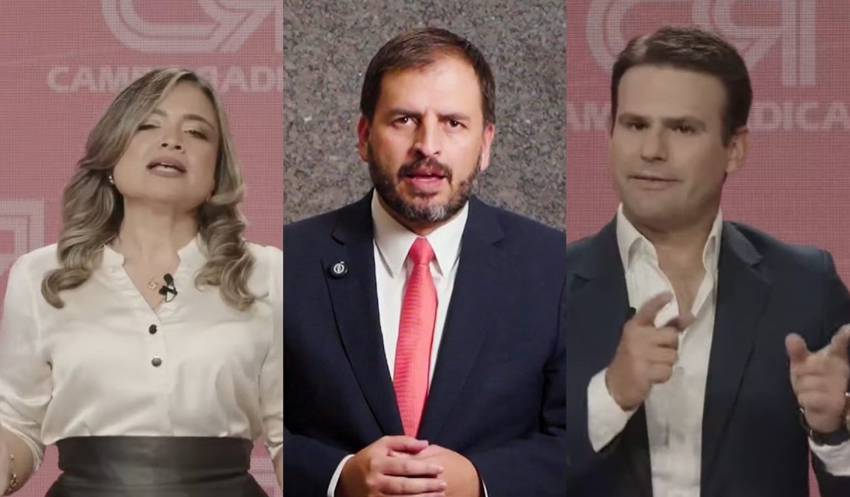 Los congresistas Lina Garrido, Andrés Forero y Jorge Benedetti, en la réplica al consejo de ministros de Petro