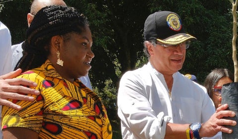 Reencuentro de Petro y Francia Márquez en el Cauca
