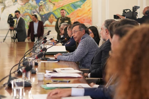 Presidente Gustavo Petro en el consejo de ministros.
