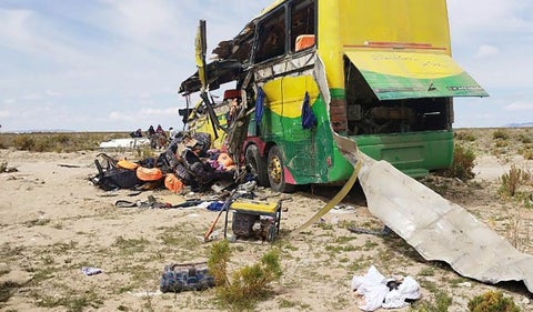 Accidente de autobús en Bolivia