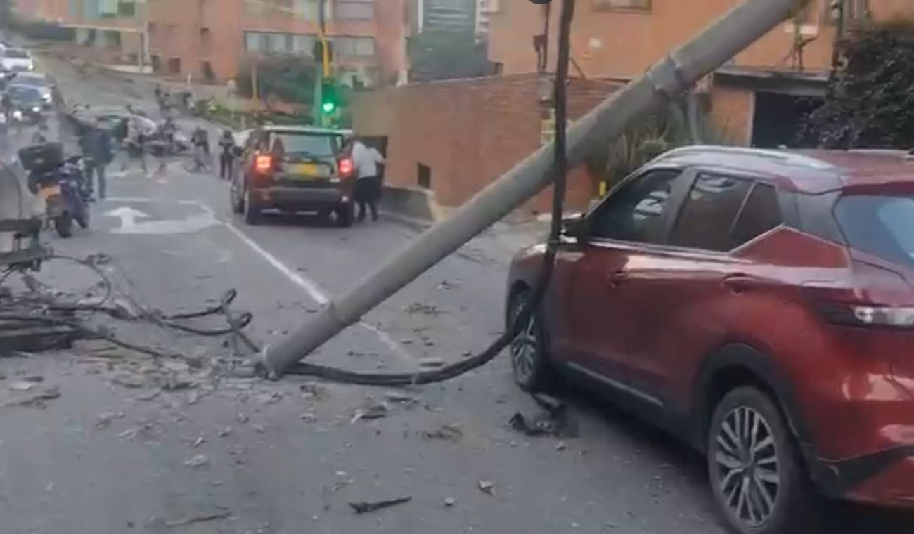 Caída de dos postes y un árbol afecta la movilidad