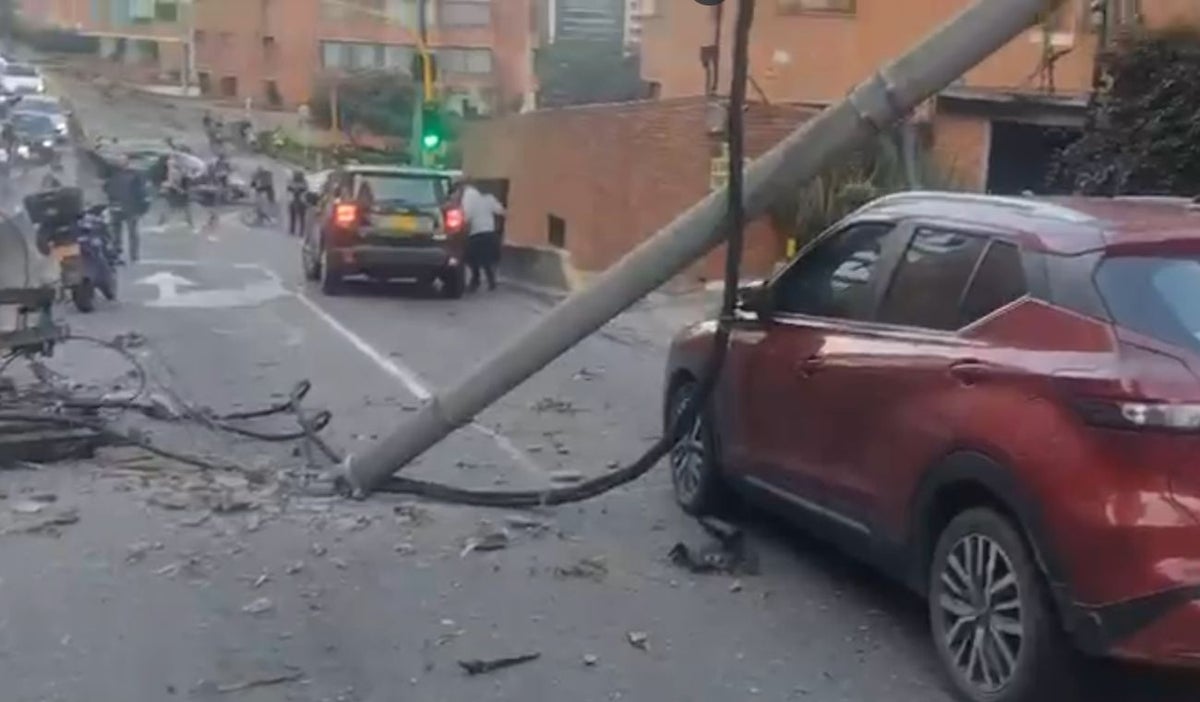 Caída de dos postes y un árbol afecta la movilidad