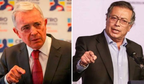 Álvaro Uribe y Gustavo Petro