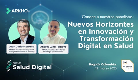 ARKHO y AWS presentan soluciones para la digitalización del sector salud en el Congreso FORUM Salud Digital