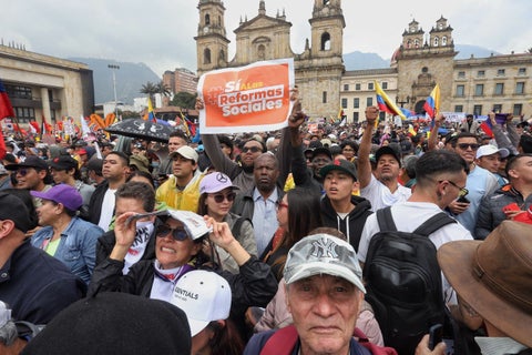 Así van las marchas del 18 de marzo en Colombia