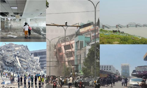 Varios edificios colapsados