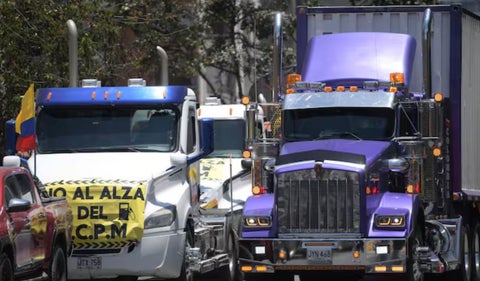 Bloqueos de camioneros en Colombia