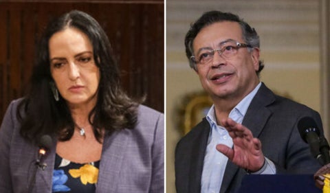 María Fernanda Cabal y Gustavo Petro