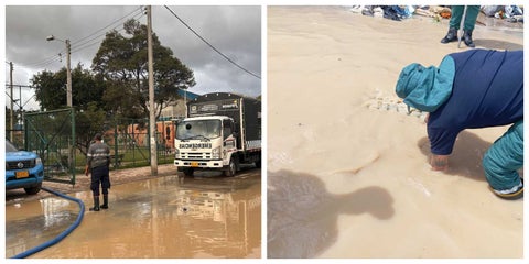 Esta inundación se debió a un daño en la tubería del Acueducto en los barrios Meissen y Tunjuelito