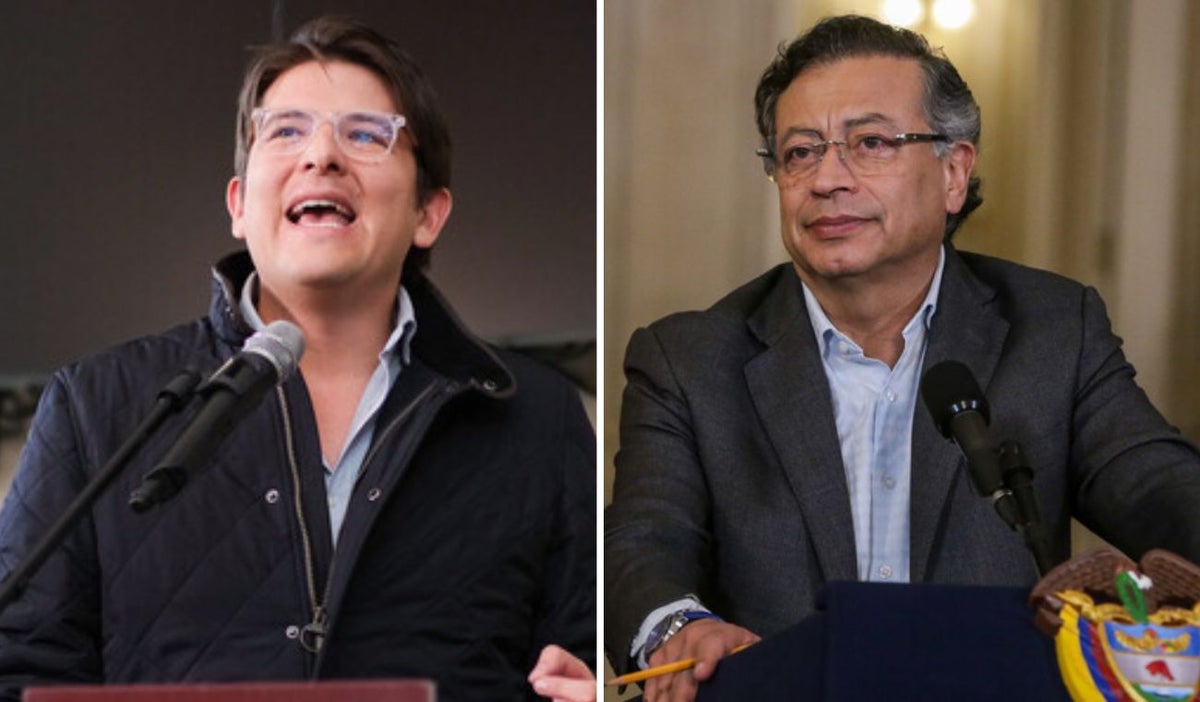 Miguel Uribe y Gustavo Petro