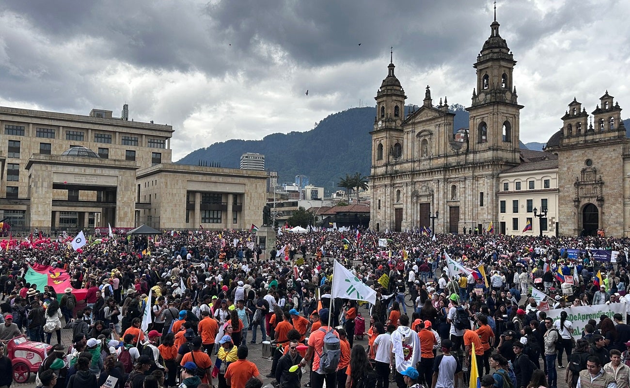 Plaza de Bolívar de Bogotá el 18 de marzo de 2025