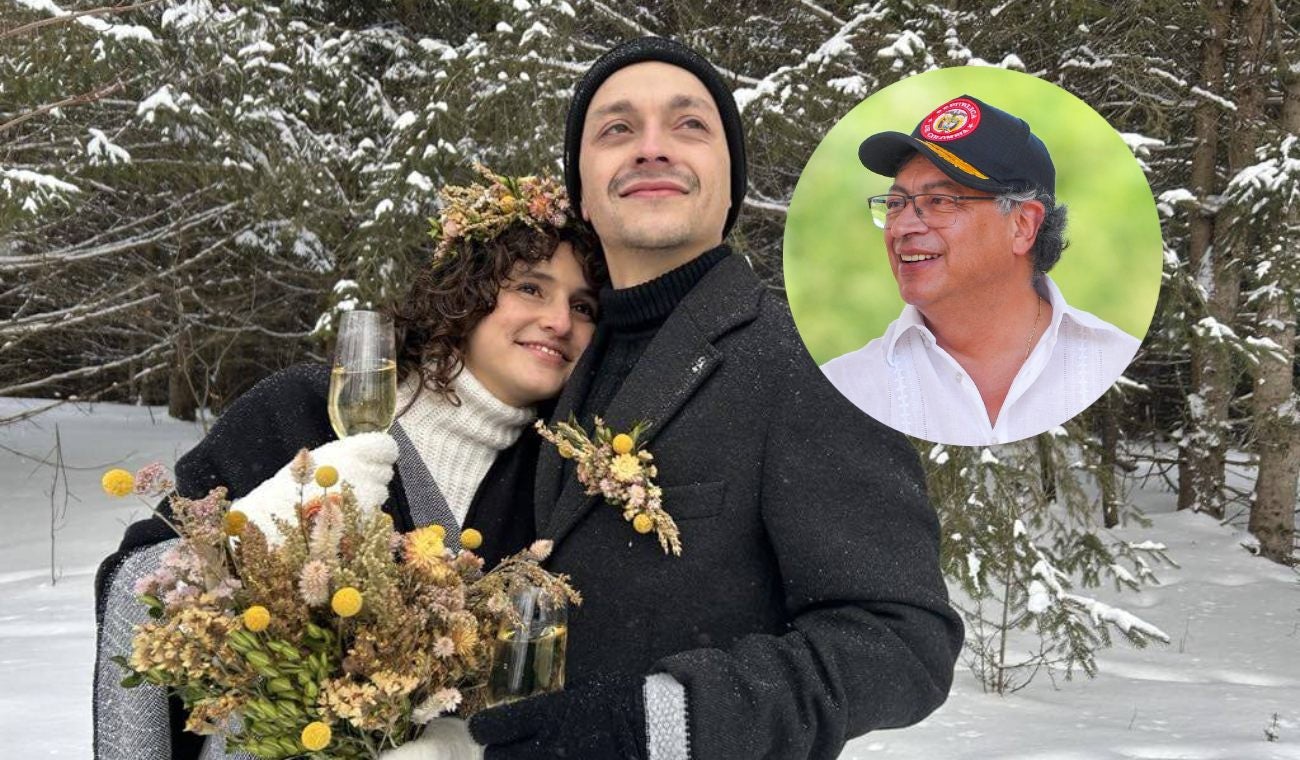 Andrés Petro, su esposa y el presidente Gustavo Petro