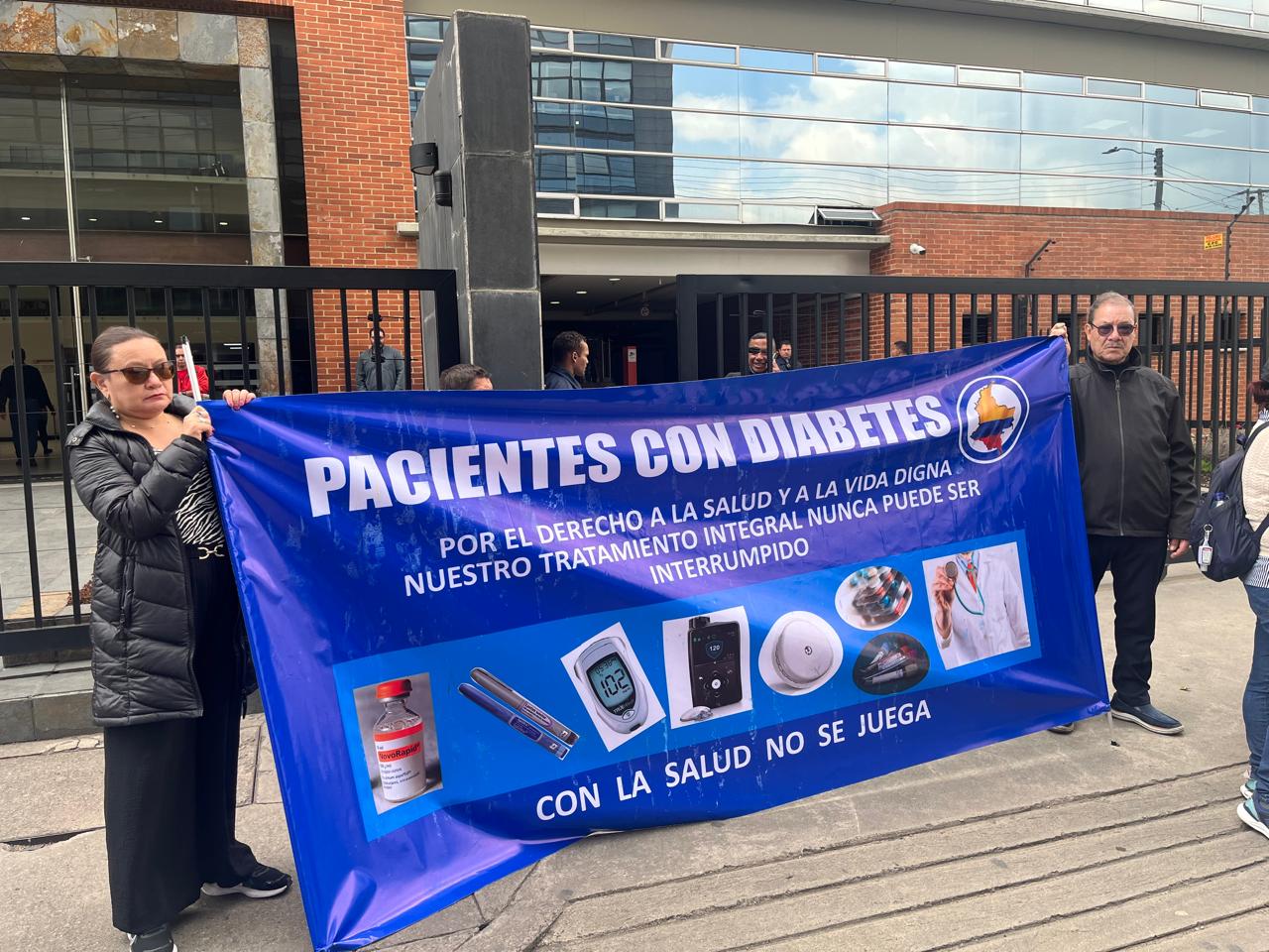Plantón en salud.