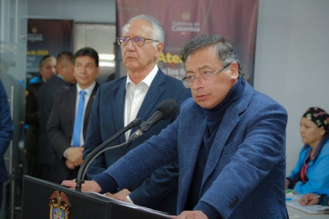 Presidente Gustavo Petro y ministro de Salud, Guillermo Alfonso Jaramillo.