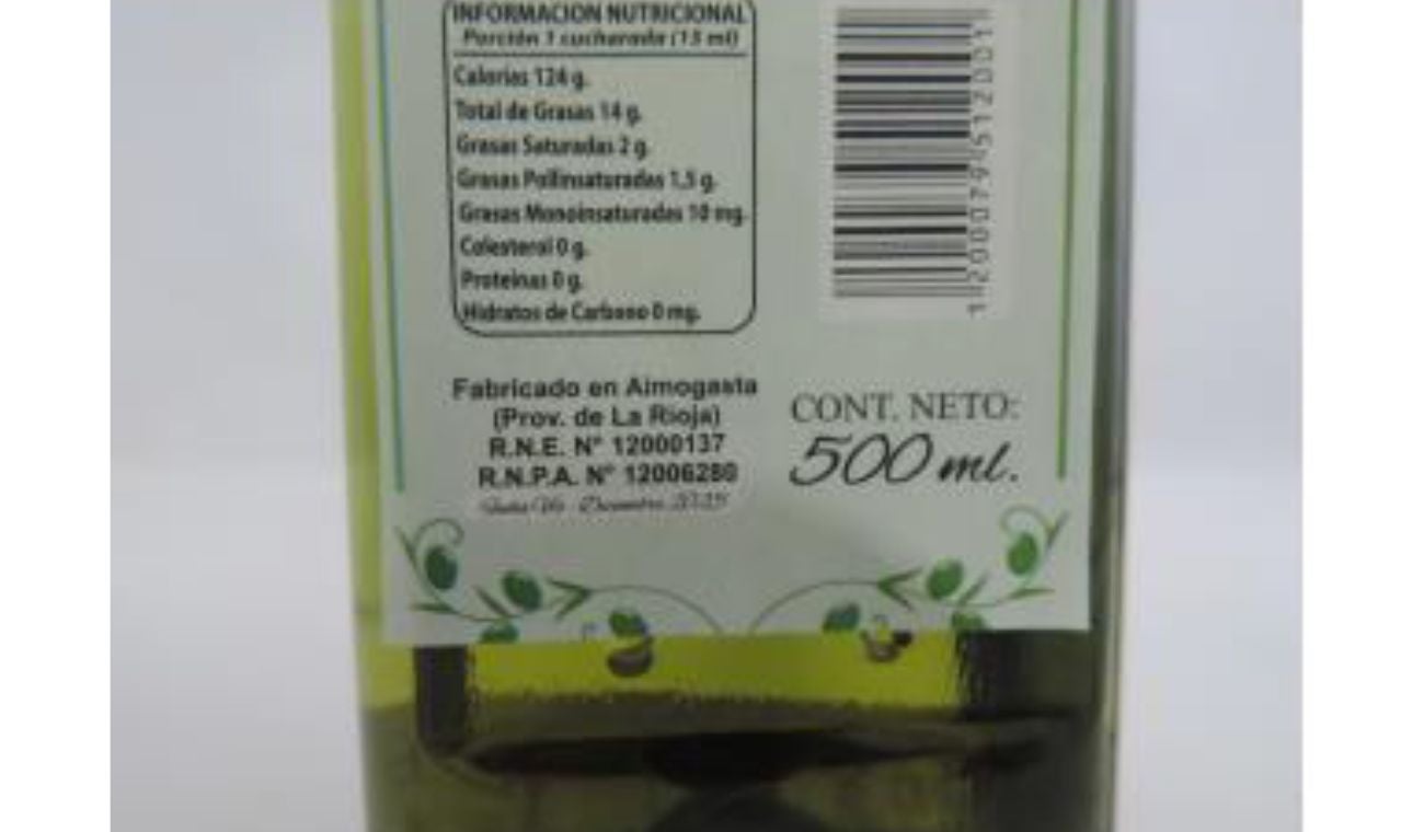 Aceite de oliva prohibido en Argentina 