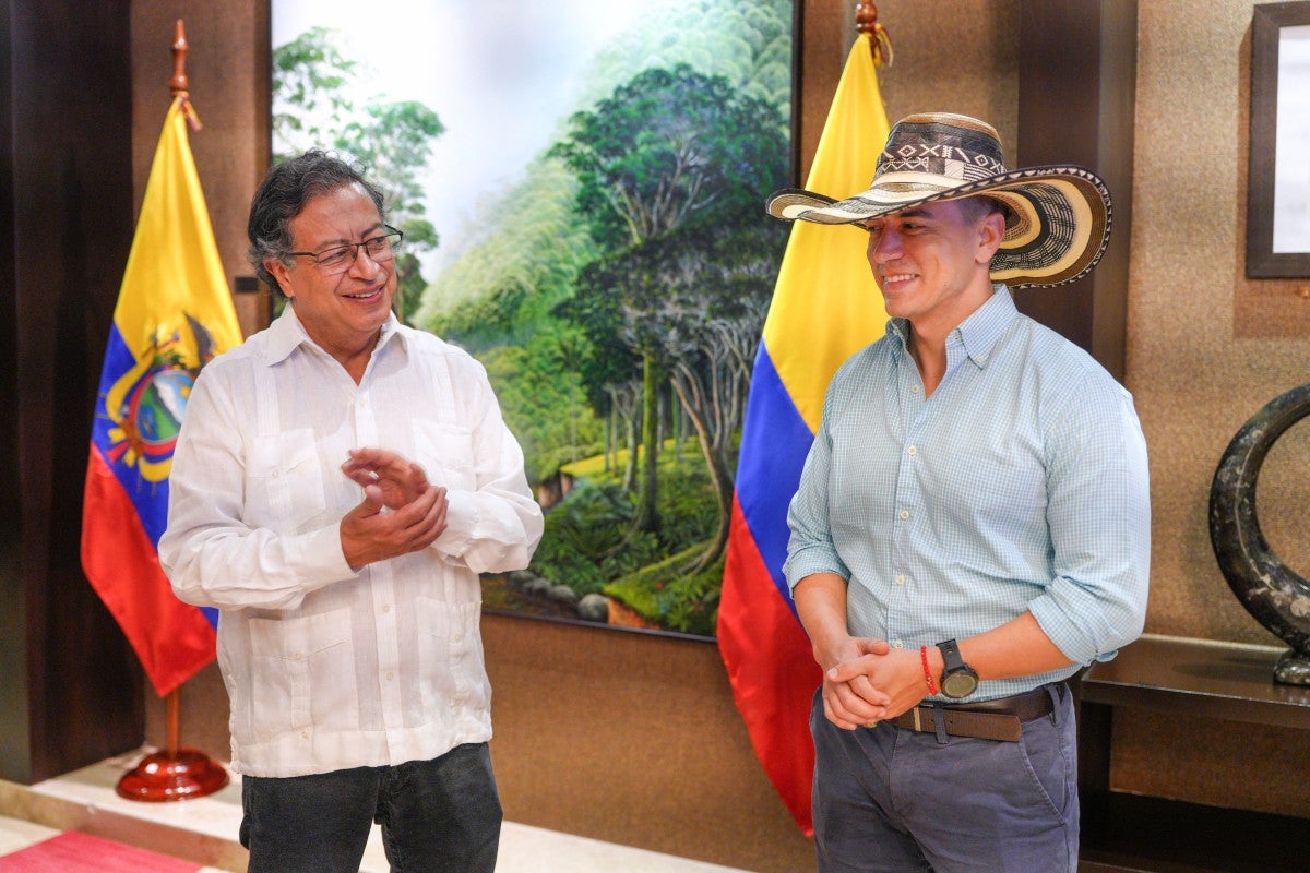 Gustavo Petro y Daniel Noboa