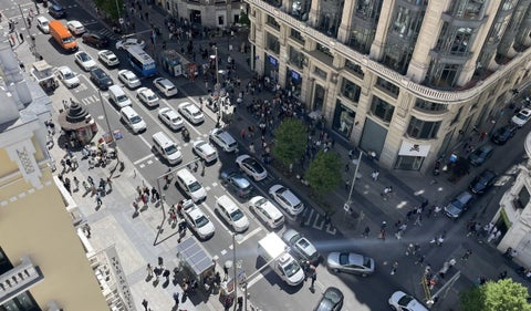 Madrid, España, durante el apagón del 28 de abril