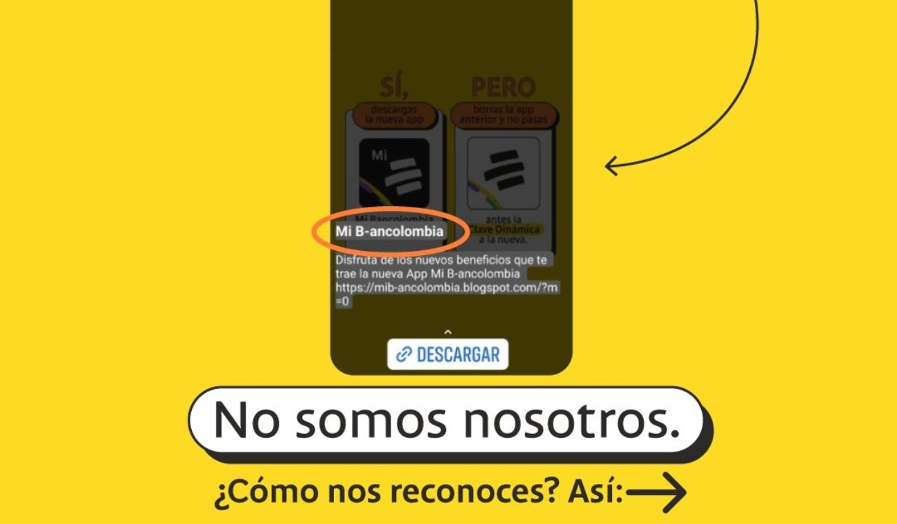 Nueva modalidad de ESTAFA a los clientes BANCOLOMBIA