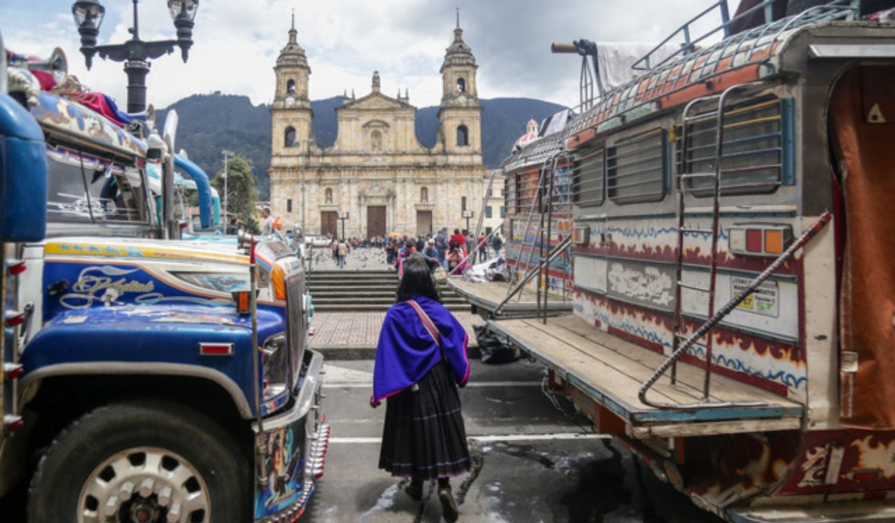 Bloqueos indígenas en Bogotá