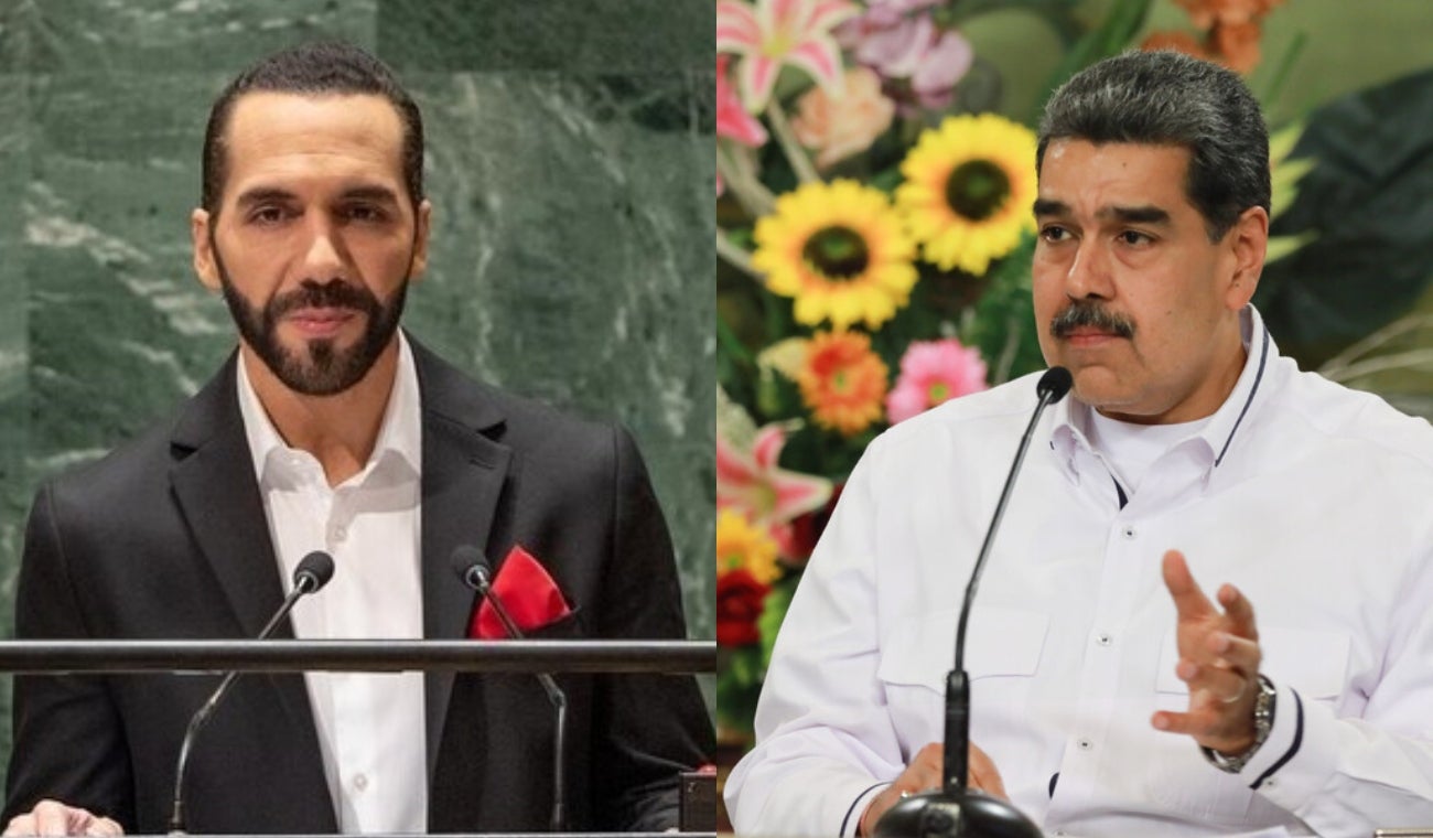 Nayib Bukele y Nicolás Maduro