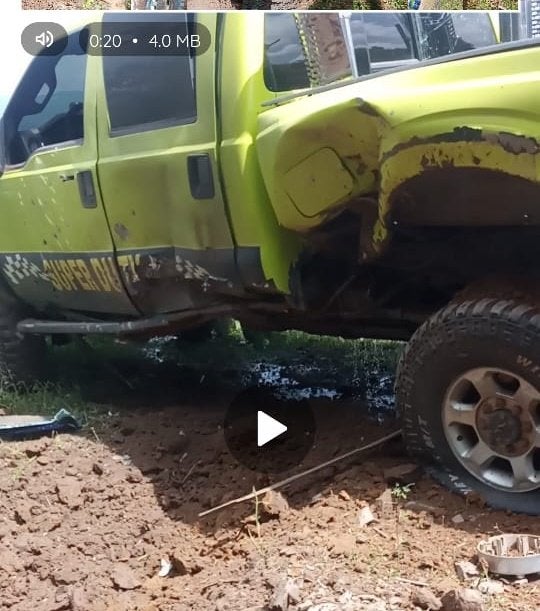 Carro impactado con dron con explosivos en el Catatumbo