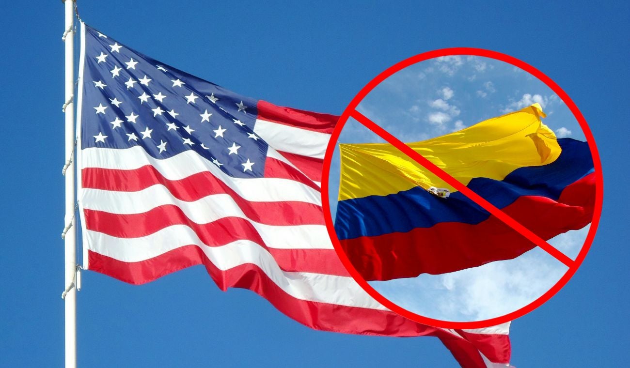 Bandera Estados Unidos y Colombia