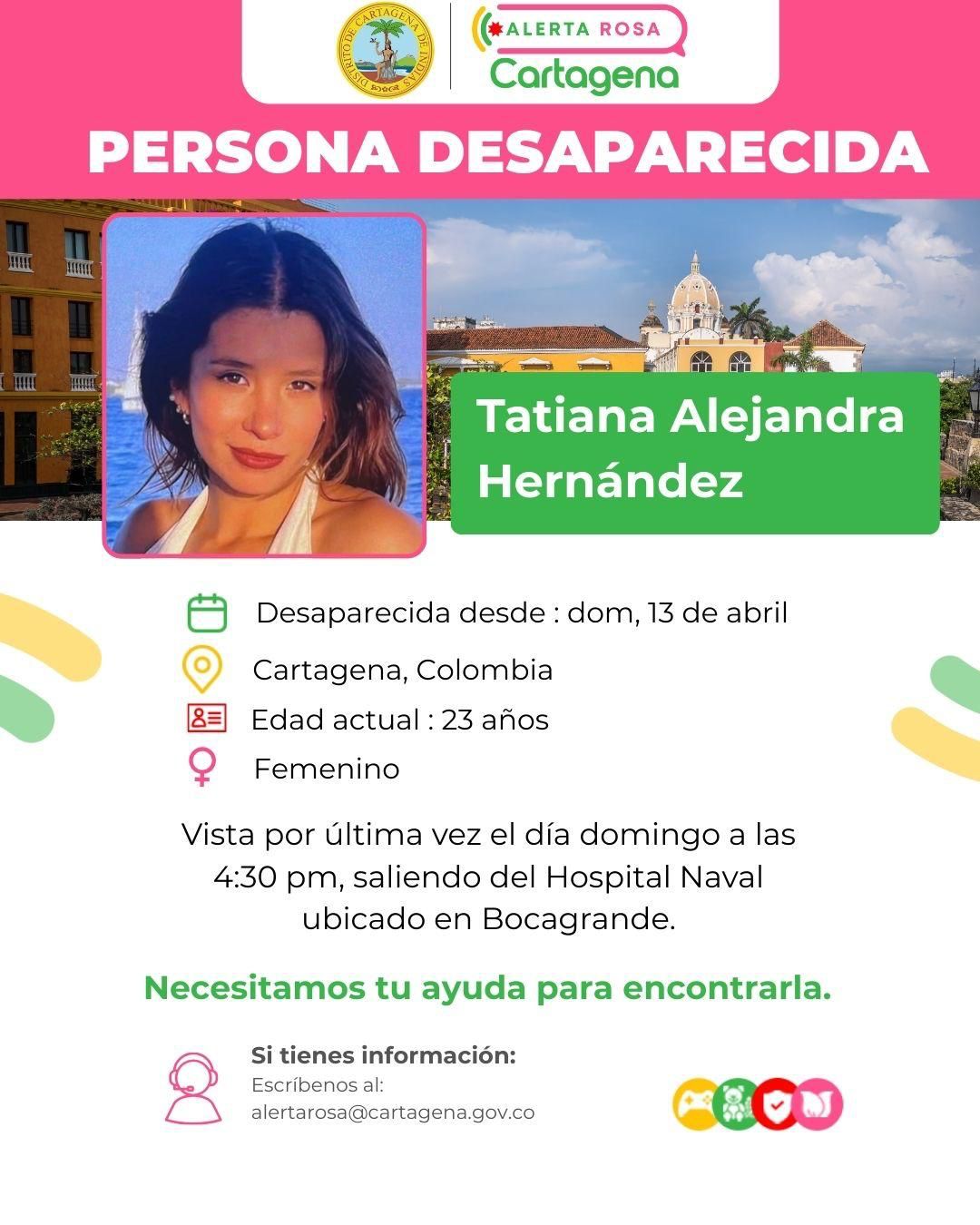 Joven bogotana desaparecida en Cartagena: Última información