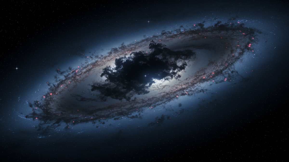 Descubren una GALAXIA FANTASMA sin luz de sus estrellas