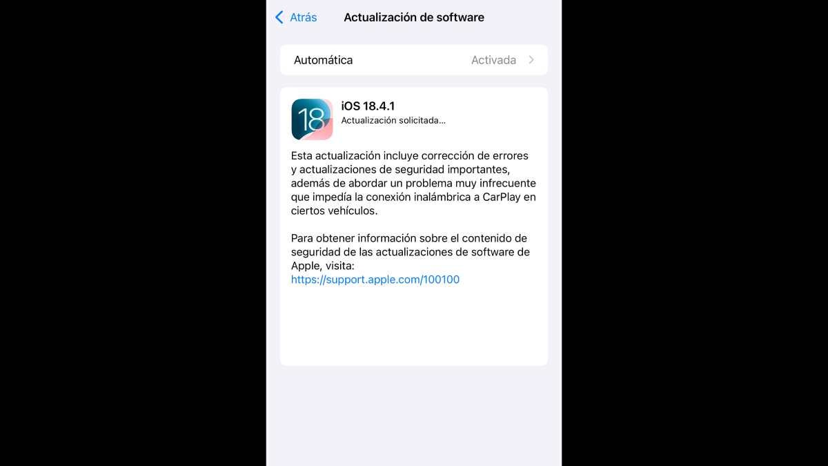 ACTUALIZACIÓN iOS 18.4.1: por qué debe tenerla ya su iPhone