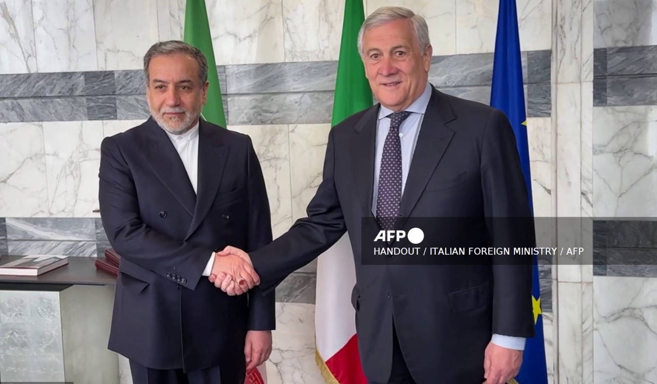 Iranian Foreign Minister Abbas Araqchi at the Italian Foreign Ministry in Rome