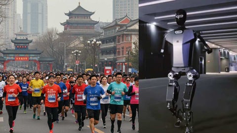 Robot Tiangong corre una maratón en China