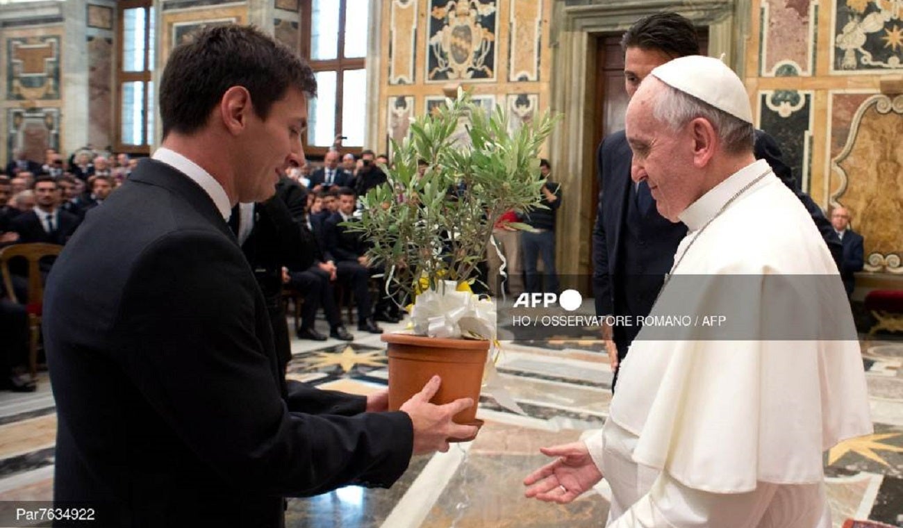 Lionel Messi y el papa Francisco