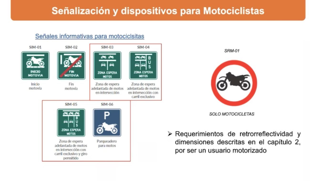 Nuevas señales de tránsito motociclistas