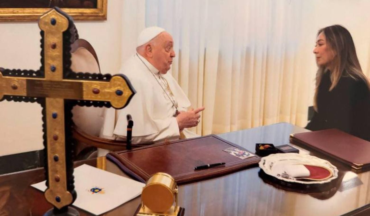 Papa Francisco y Katherine Miranda