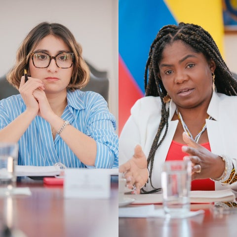 Vicepresidenta Francia Márquez y canciller Laura Sarabia.