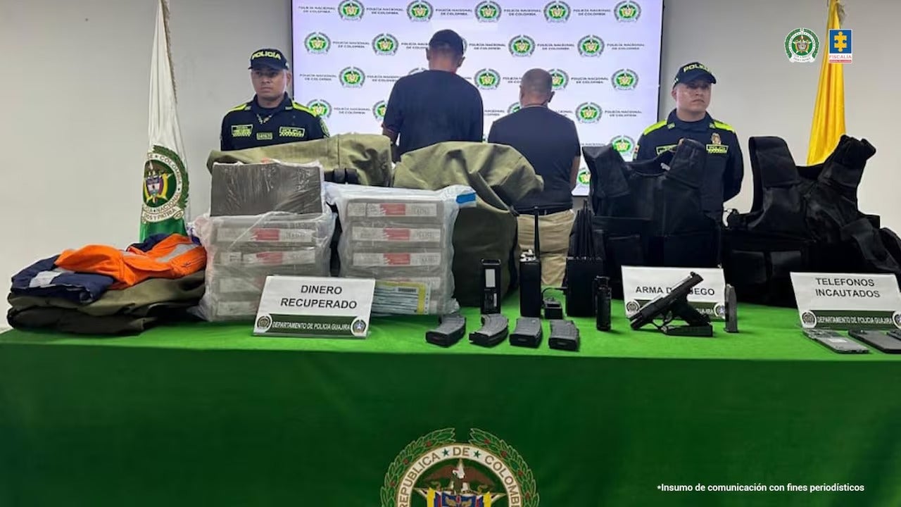 Dos de los presuntos autores del millonario robo.