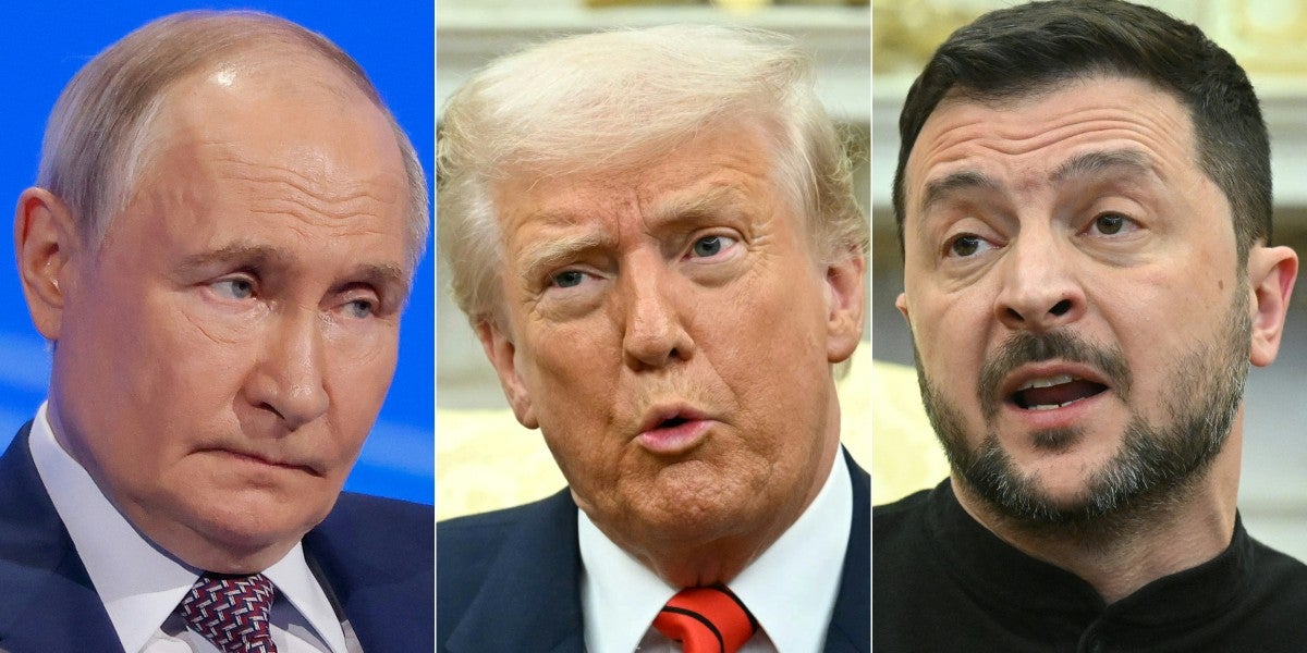 Putin, Trump y Zelensky