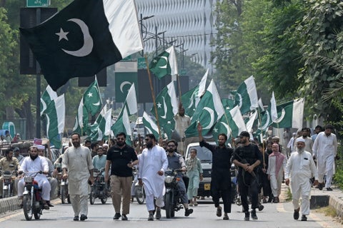 Manifestación em Pakistán tras ataque de la India
