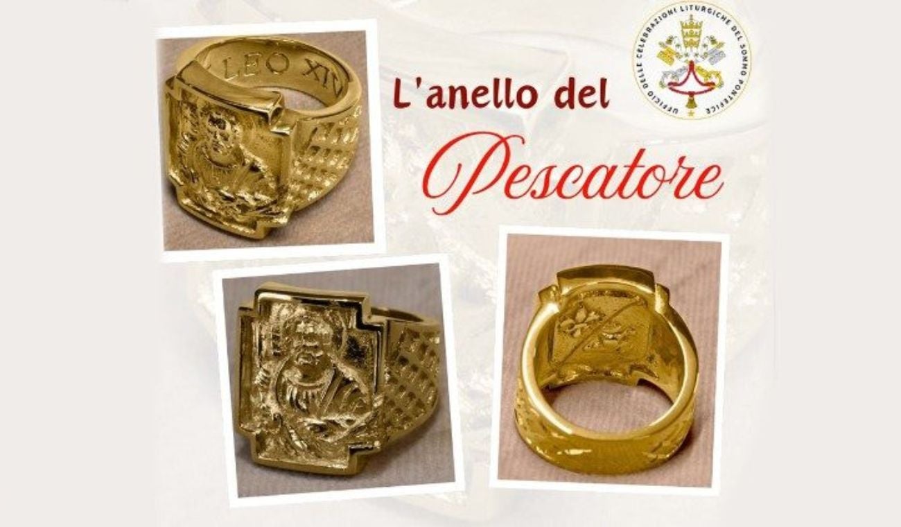 Misa de León XIV: revelan anillo del pescador y palio papal