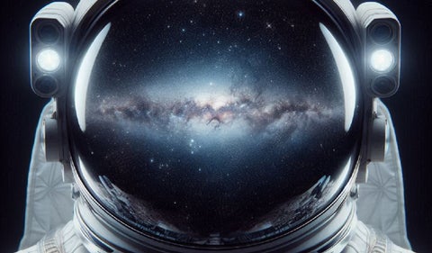 Astronauta mirando hacia el universo